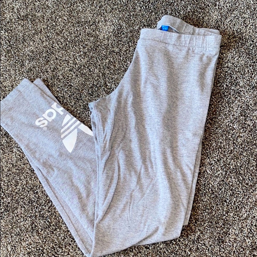 Adidas: Gray Leggings
